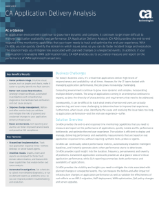 CA Application Delivery Analysis - Datasheet