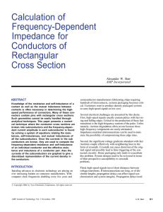 Calculation of Frequency-Dependent Impedance for Conductors of