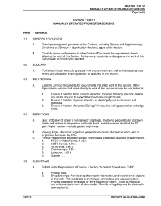 0157 Section 115212 Manually Operated Front Projection Screens