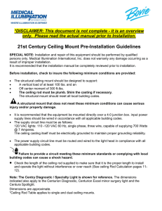 Ceiling Mount Pre-Installation Guidelines