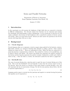 Series and Parallel Networks
