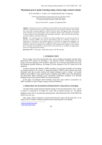 Maximum power point tracking using a fuzzy logic control scheme