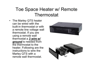 Toe Space Heater w/ Remote Thermostat