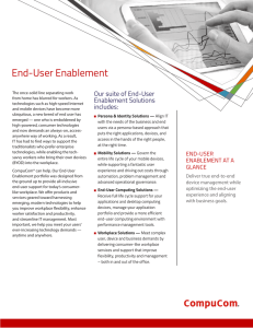 End-User Enablement