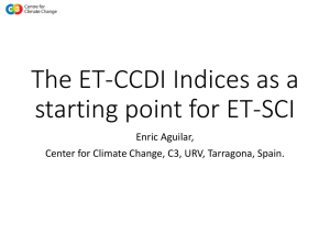 The ET-CCDI Indices as a starting point for ET-SCI