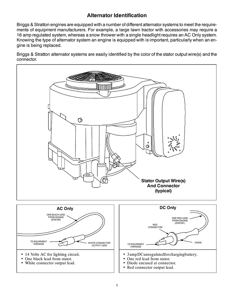 Briggs And Stratton Alternator Output | Tyres2c