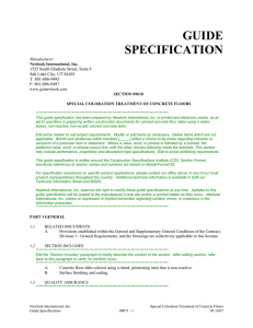 GUIDE SPECIFICATION