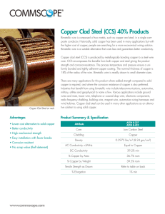 40% Copper Clad Steel Specifications