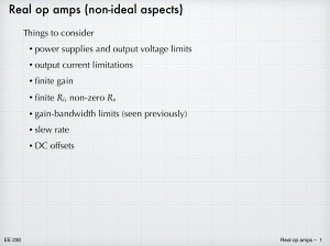 Real op amps (non