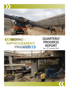 quarterly progress report - Central Texas Regional Mobility Authority