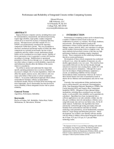 Performance and Reliability of Integrated Circuits within