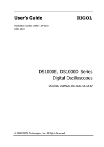 User`s Guide RIGOL DS1000E, DS1000D Series Digital