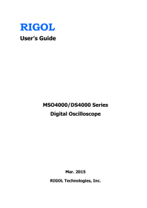 User`s Guide - RIGOL Technologies, Inc.