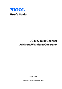 User`s Guide DG1022 Dual-Channel Arbitrary/Waveform