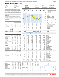 Powell Industries Inc POWL