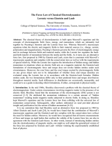 The Force Law of Classical Electrodynamics: Lorentz