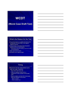 WCDT (Worst Case Draft Test)