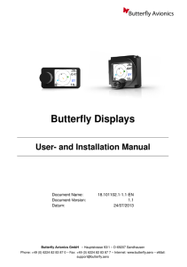 Butterfly Displays User- and Installation Manual
