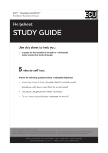 study guide - Edith Cowan University
