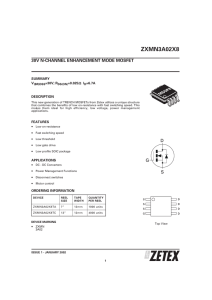 ZXMN3A02X8 30V N-channel enhancement mode MOSFET