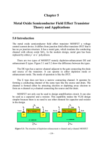 Chapter 5 MOSFET Theory and Applications