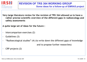 revision of trs 364 working group
