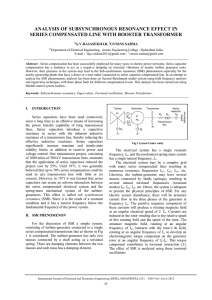 analysis of subsynchronous resonance effect in series compensated