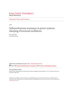 Subsynchronous resonance in power systems
