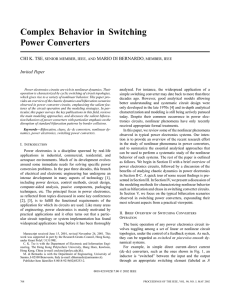Complex behavior in switching power converters