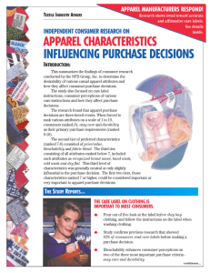 apparel characteristics influencing purchase decisions