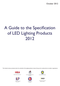 A Guide to the Specification of LED Lighting Products 2012