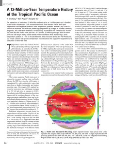 A 12-Million-Year Temperature History of the Tropical Pacific Ocean