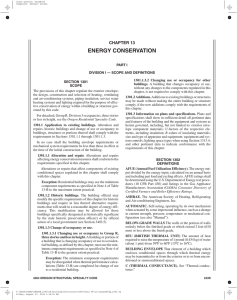 Chapter 13 - Energy Conservation