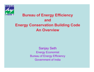 BUREAU OF ENERGY EFFICIENCY Ministry of Power, Government