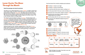 lunar cycle: the Moon through the Month