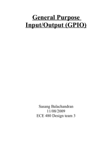 General Purpose Input/Output (GPIO)