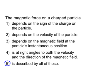 The magnetic force on a charged particle