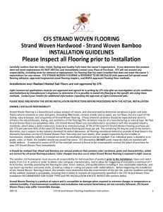 Strand Woven Floor Installation Instructions