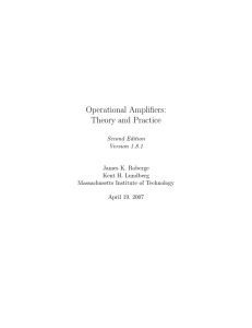 Operational Amplifiers: Theory and Practice, second edition