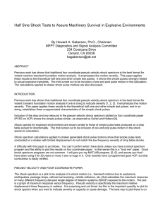 Half Sine Shock Tests to Assure Machinery Survival