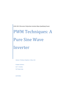 PWM Techniques: A Pure Sine Wave Inverter