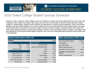 2016 Chabot College Student Success Scorecard