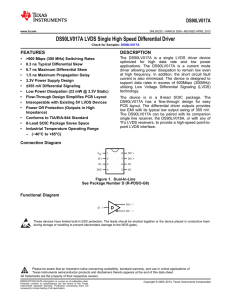 DS90LV017A LVDS Single High Speed Differential Driver (Rev. C)