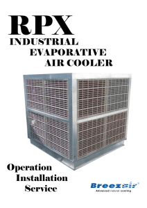 INDUSTRIAL EVAPORATIVE AIR COOLER Operation