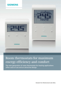 Room thermostats for maximum energy efficiency and