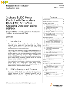 3-phase BLDC Motor Control with Sensorless Back-EMF ADC