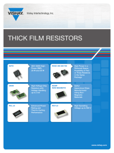 THICK FILM RESISTORS