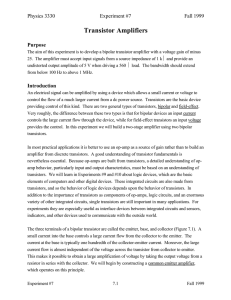 Transistor Amplifiers