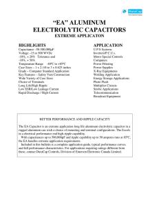 “ea” aluminum electrolytic capacitors