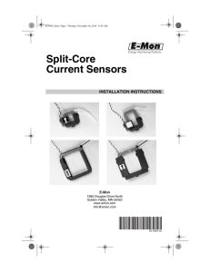 62-0384—02 - Split-Core Current Sensors